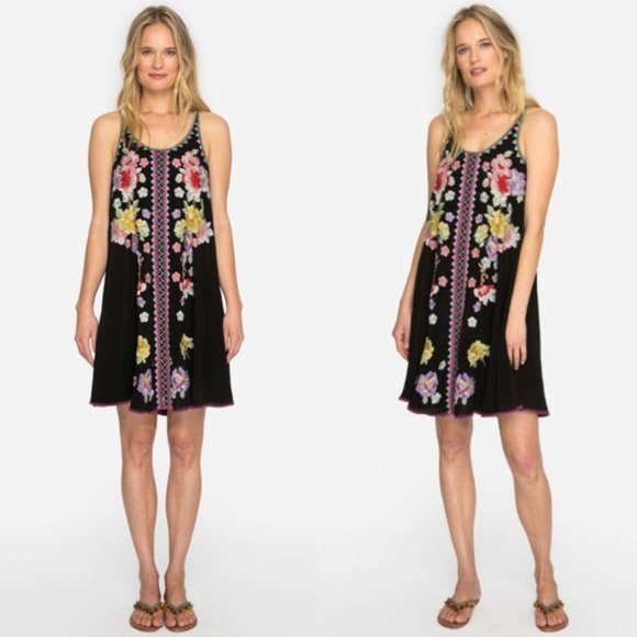 Johnny Was Embroidered Peta Slip Dress Size XL - Picture 2 of 16
